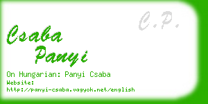 csaba panyi business card